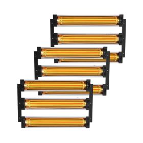 VEVOR Paint Curing Lamp, 3 Set 3000W Quick Drying 110V, 47.2x39.3 sq.inch Baking Area Spray/Baking Booth Infrared Paint Curing Heater Lamp