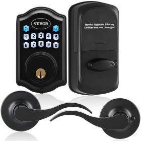 VEVOR Keyless Entry Door Lock with Handle, Electronic Keypad Entry Lever, Password and Key Unlock Combination Door Lock